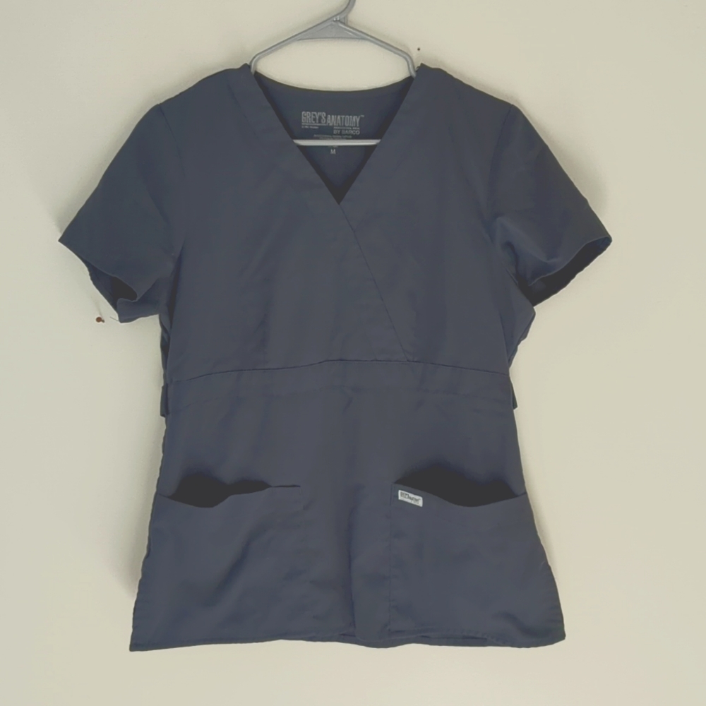 Grey's Anatomy medium grey scrub top